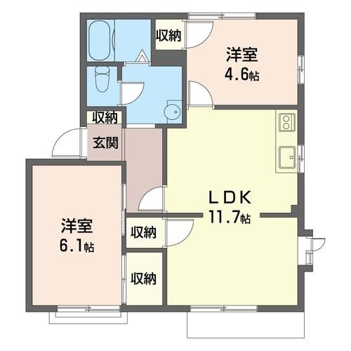 サンバレーC 101号室 間取り