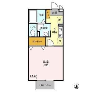 セジュールＳＡ 102号室 間取り