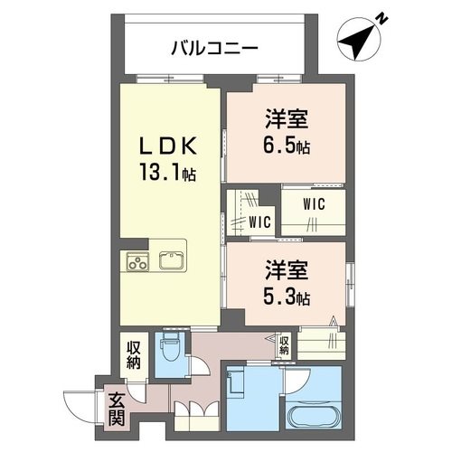 スタンド フィールド 201号室 間取り