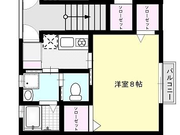 メイプル運河 X01~X03号室 間取り