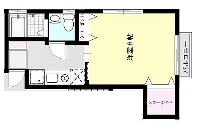 メイプル運河 X05~X08号室 間取り