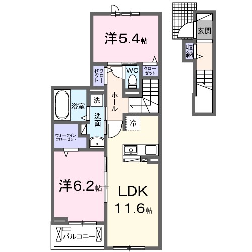 ココ　ラ　フェリーチェＢ 202号室 間取り
