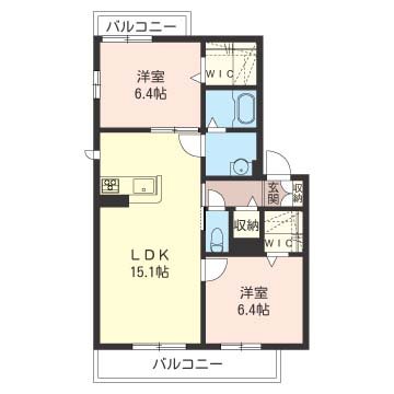 Via Sole Ⅰ 301号室 間取り