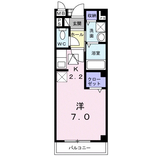 エバーグリーン本宿 106号室 間取り