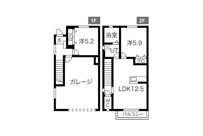 ガレージハウスM 105号室 間取り