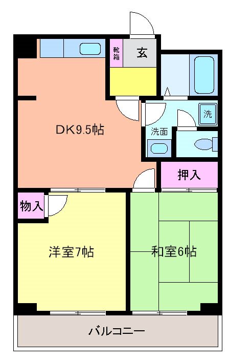 穂高第20ブラザーズビル 間取り図