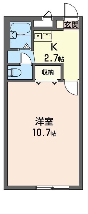 アムール江戸川台 107号室 間取り