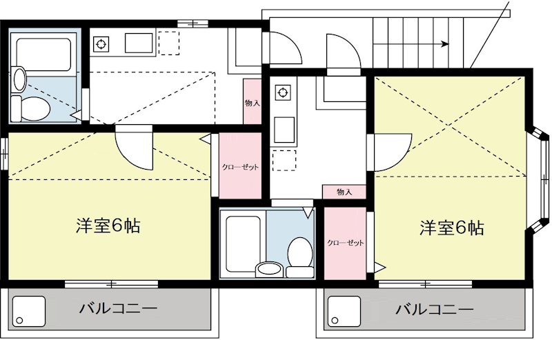 シャトルK・T X01~X02号室 間取り