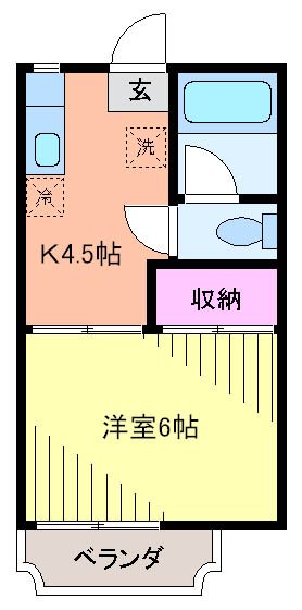 あっぷるハイツ 203号室 間取り