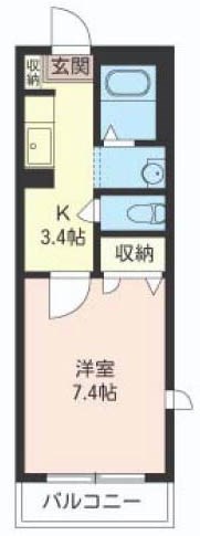 アールベール 201号室 間取り