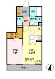 アリエッタ 106号室 間取り