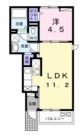 ヤングウッズ柏の葉Ⅰ 102号室 間取り