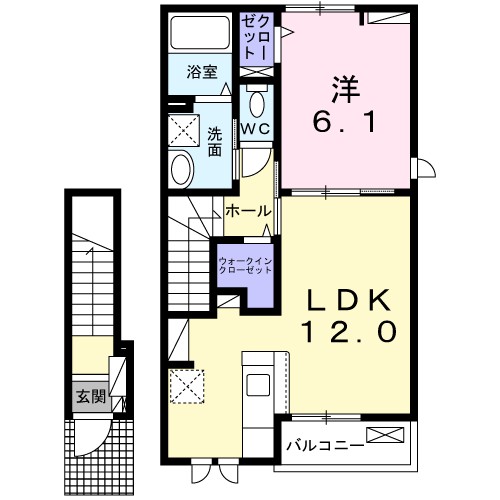 ヤングウッズ柏の葉Ⅰ 202号室 間取り