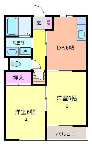 アティアス千代田 203号室 間取り