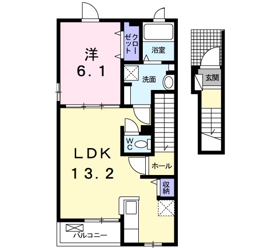 ノーブルＭ 205号室 間取り
