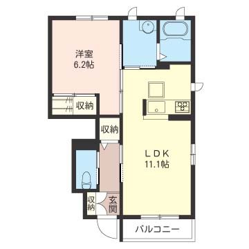 グランメール・Ⅱ 103号室 間取り