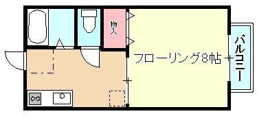 蓮見育英センターG棟 103号室 間取り
