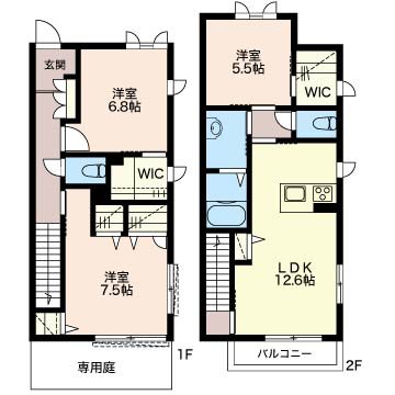 レーヴおおたかの森 105号室 間取り