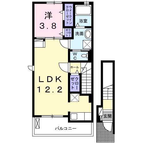 ルピナス 201号室 間取り