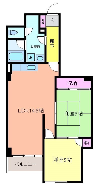 穂高第20ブラザーズビル 402号室 間取り
