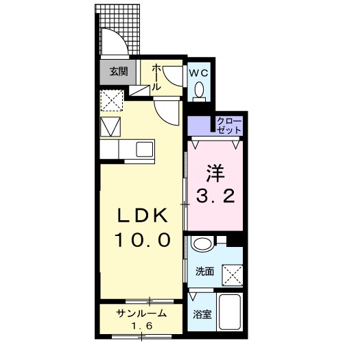 レジデンス　カサノⅣ 102号室 間取り