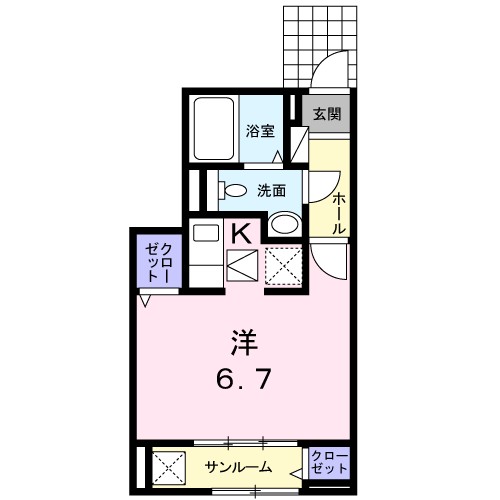 はみんぐ　みはらⅡ 102号室 間取り