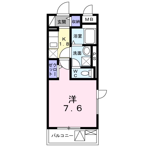 ラ・ポーズ 401号室 間取り