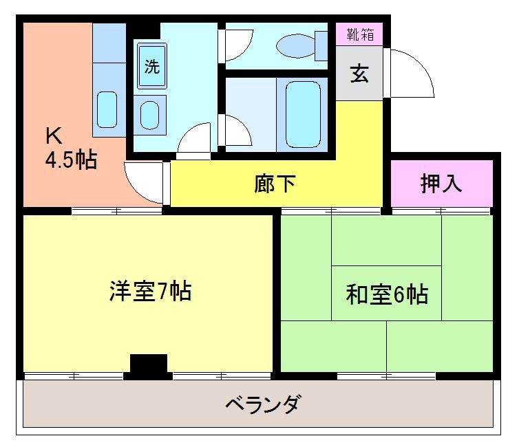穂高第20ブラザーズビル 602号室 間取り