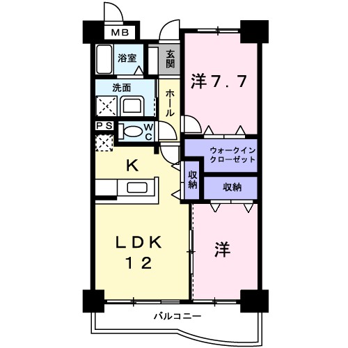 ラフレシールＡ 405号室 間取り