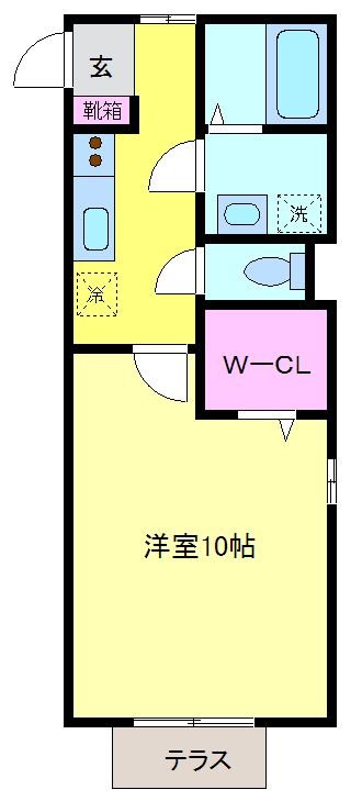 グランヴェルジェ 101号室 間取り