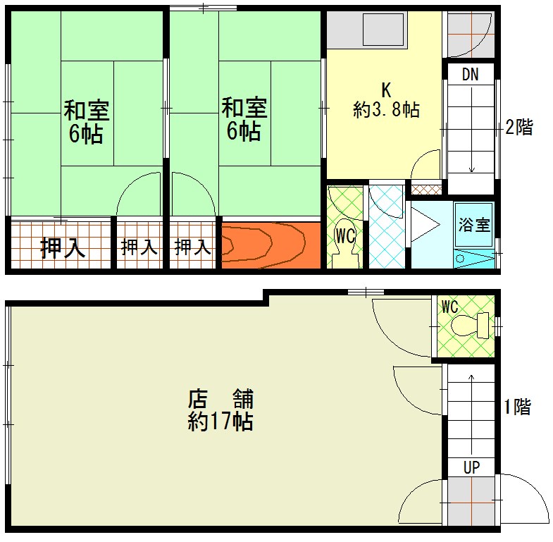 尾張旭市大塚町　貸事務所・店舗 間取り