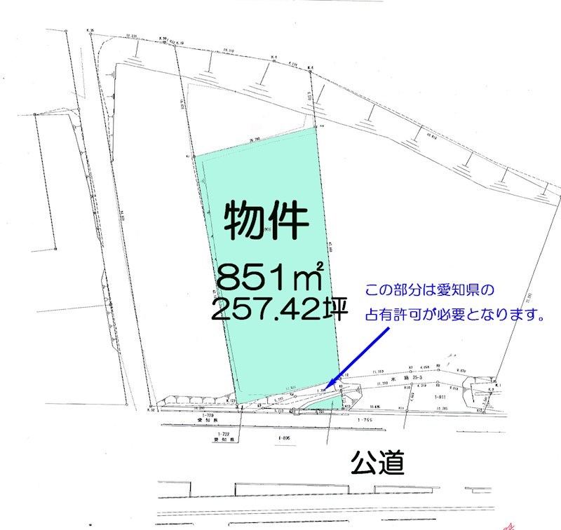 長久手市前熊　貸地 間取り