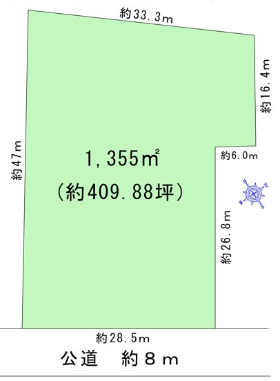 瀬戸市南ヶ丘　貸地 間取り