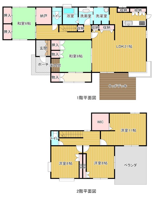 吉岡町3丁目貸家 間取り