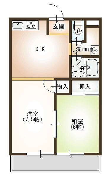 川崎マンション　弐番館 間取り