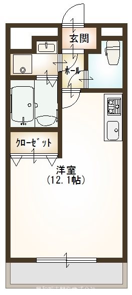Chez‐soi　TATSUMI　Ⅲ番館 間取り