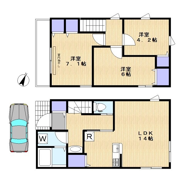 内谷7丁目新築貸家 間取り