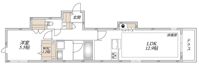 Chaleur Urawa 間取り
