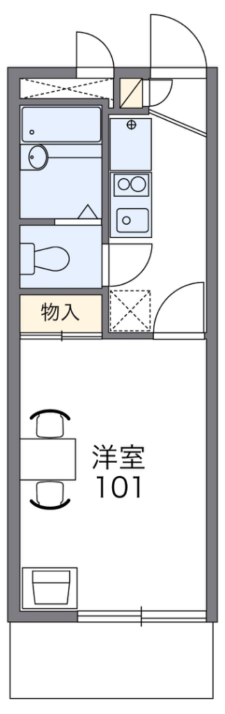 レオパレスツインハイツＢ 間取り