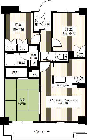 サーパス武蔵浦和第3 間取り