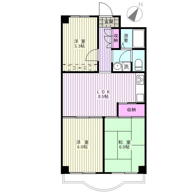 日建プリムローズ浦和Ｂ棟 間取り
