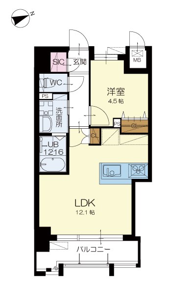 アースコートY'sシティ室町 間取り