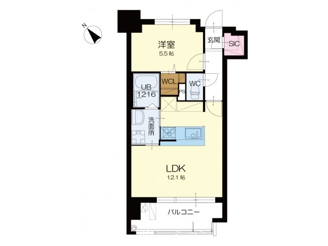 アースコートY'sシティ津田新町 間取り