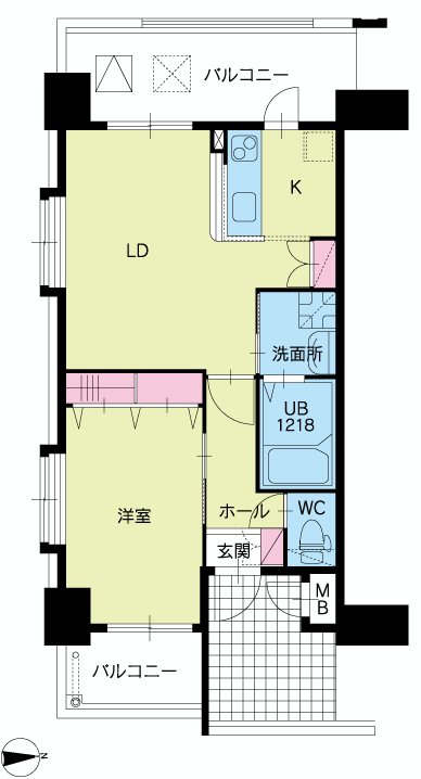 アースコートY'sシティ香春口 間取り