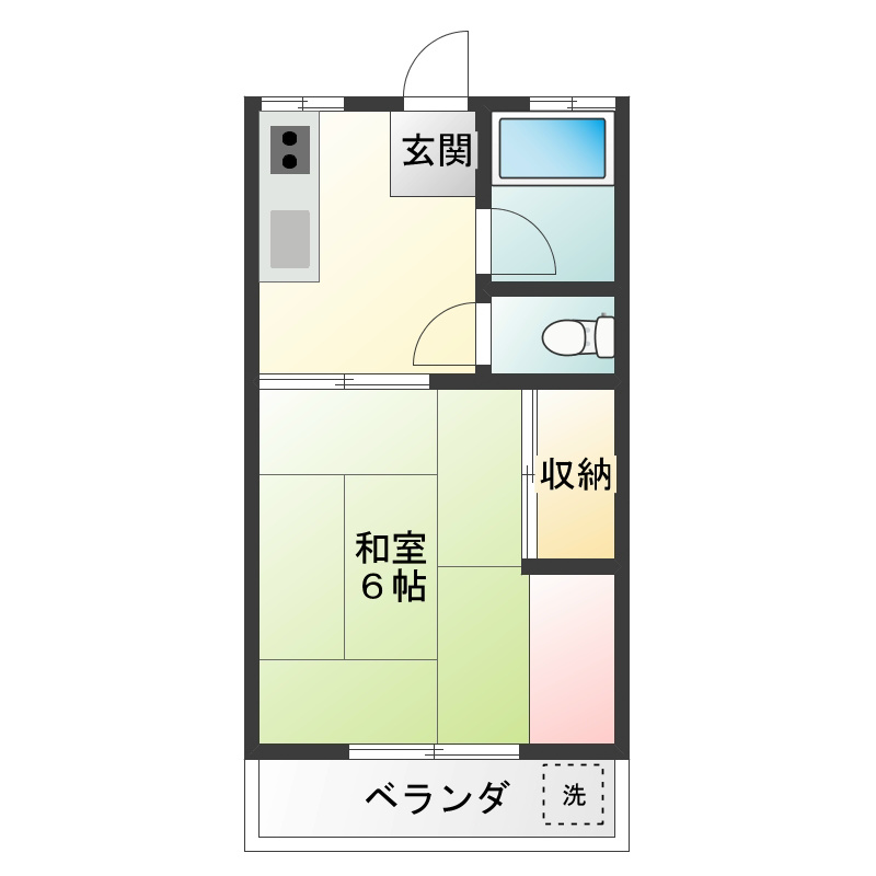 スカイピーク 101号室 間取り