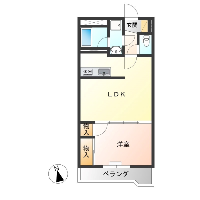 御幸パークマンション 304号室 間取り