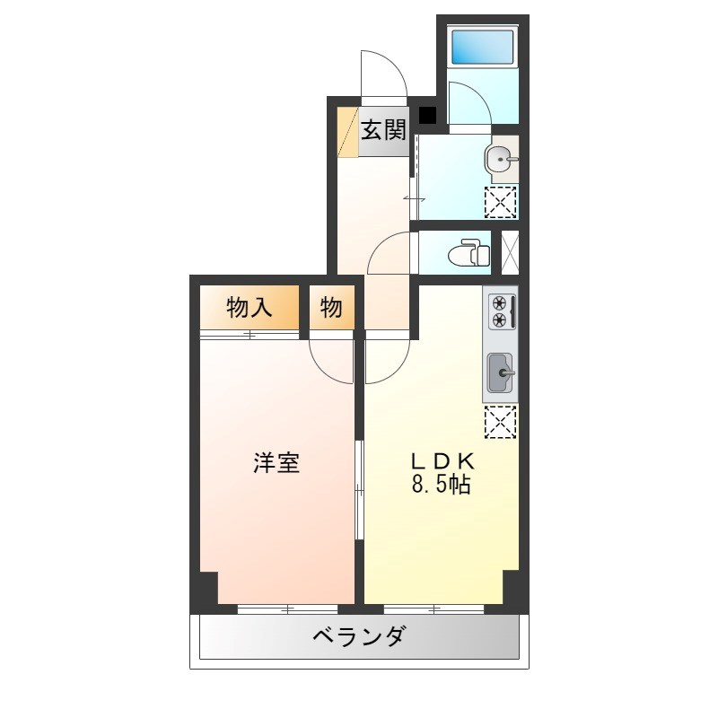 コーポプレーネ 301号室 間取り