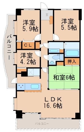 ウイングステイツ御本丸公園  間取り図