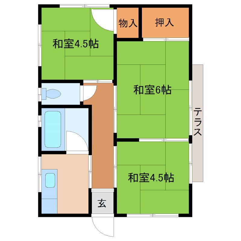 駒生町貸家　3号棟 間取り