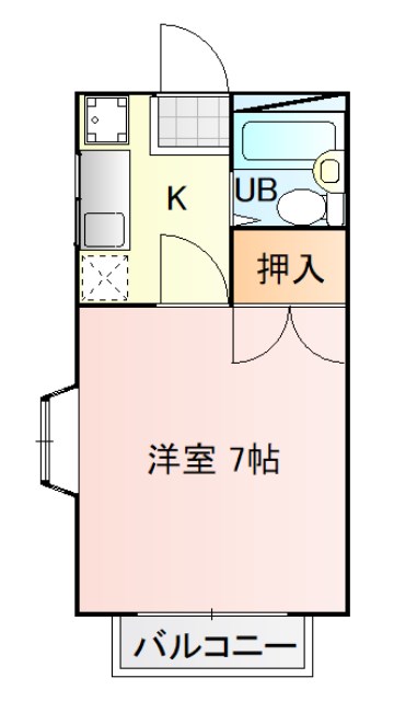 東雲ハイツ 112号室 間取り